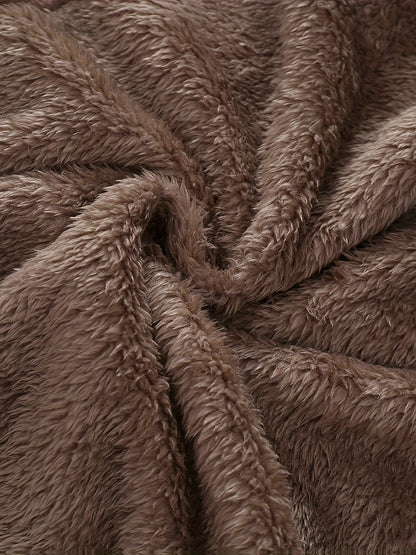 [Soft Warm Winter Coat] Boys' & Girls' Fleece Jacket - Soft Warm Winter Coat with Hood, Zipper Closure, Plush Bear Face & Paw Print Design, Soft Light -Friendly Fabric for Boys & Girls, Winter Clothes For Boys, Winter Clothes