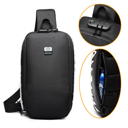 Men's USB multi-function shoulder bag
