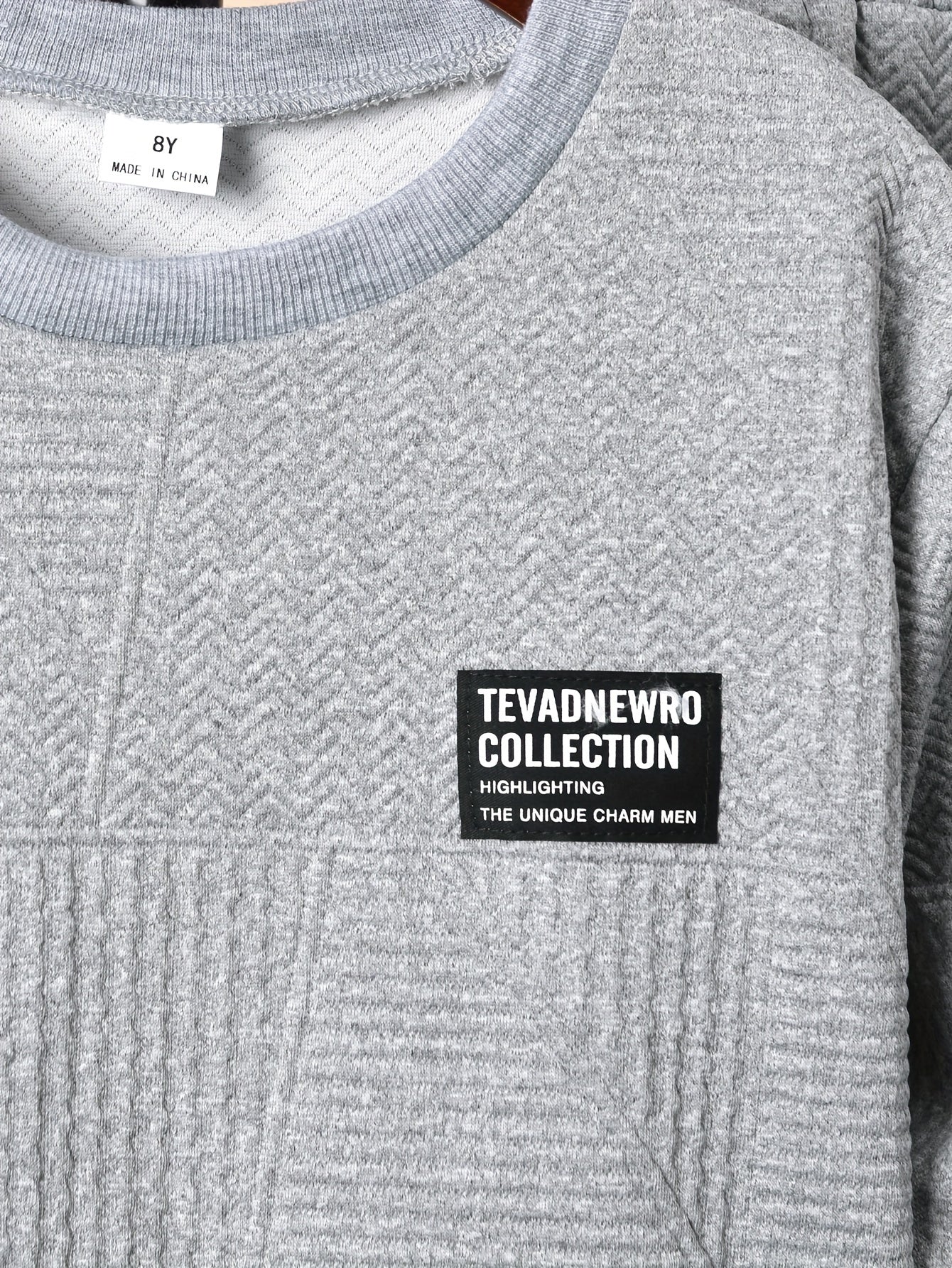 Boys' Stylish Long Sleeve Sweatshirt & Jogger Pants Set - Cozy Fleece-Lined Casual Outfit with "STRENGTH" Print, Brown & Color Block Design, Perfect for Fall/Winter, Boys Clothes, Autumn Clothes For Boys, Winter Clothes For B