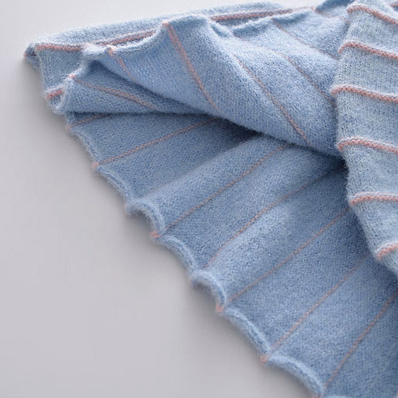 Girls' Preppy Style Suit Printed Sweater