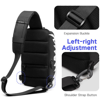 Men's USB multi-function shoulder bag