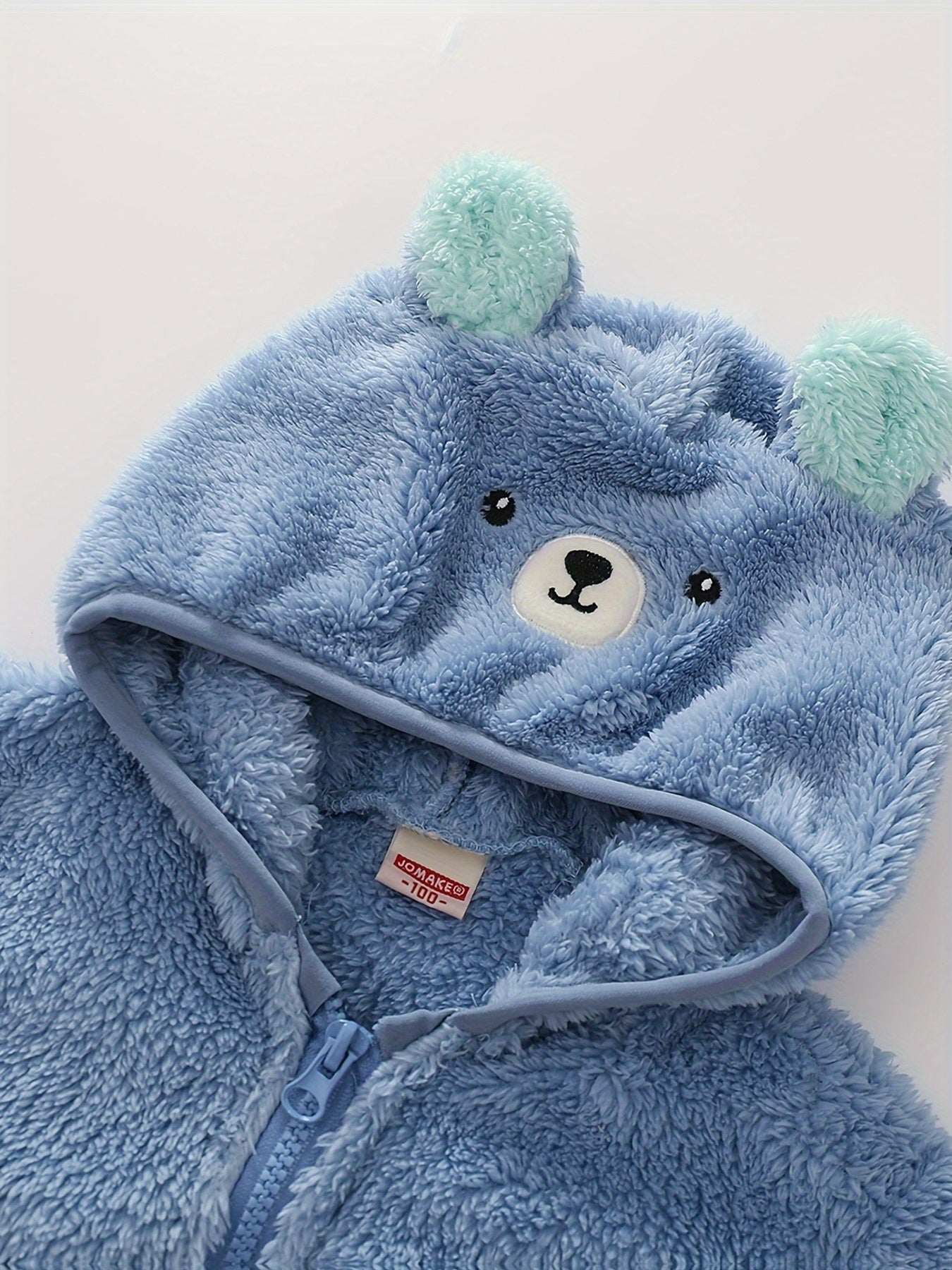 [Soft Warm Winter Coat] Boys' & Girls' Fleece Jacket - Soft Warm Winter Coat with Hood, Zipper Closure, Plush Bear Face & Paw Print Design, Soft Light -Friendly Fabric for Boys & Girls, Winter Clothes For Boys, Winter Clothes