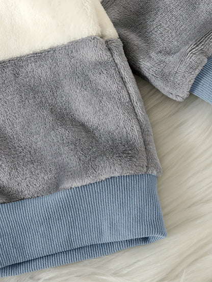 [Stylish Boys' Winter Set] Warm & Stylish Boys' Winter Thickened Pants Set | Casual Two-Piece Outfit for Kids, Perfect for Outdoor