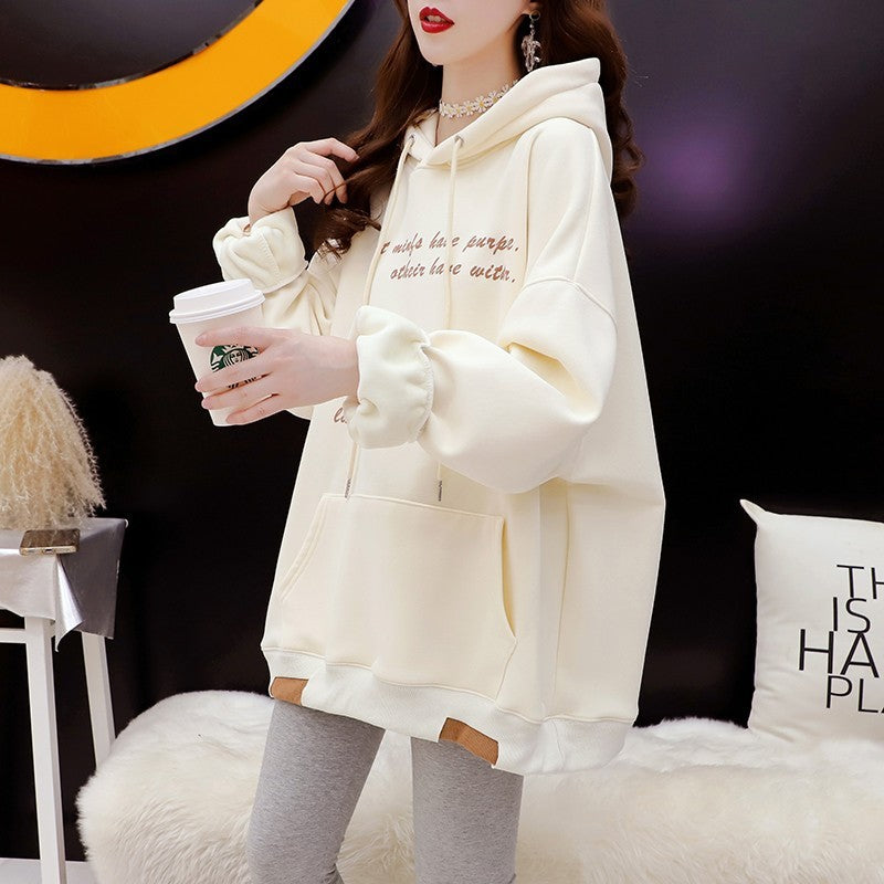 Loose Thin Fake Two Pieces Hoodie Coat