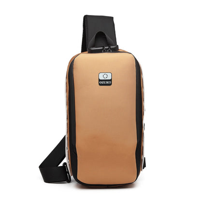 Men's USB multi-function shoulder bag