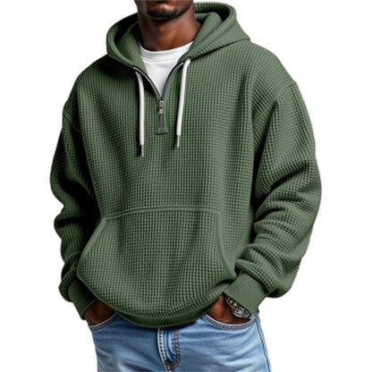 3D Printed Men's Double Hood Zipper Hooded Sweater
