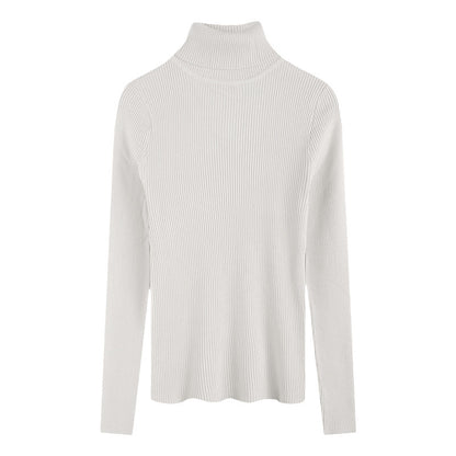 Thickening Inner Wear Skinny Versatile Long Sleeve Thermal Turtleneck Sweater For Women