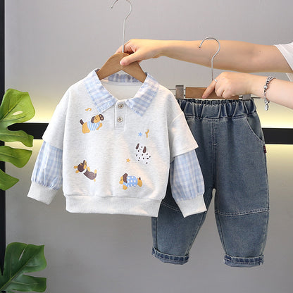 Boys Autumn Suit Baby Clothes Children