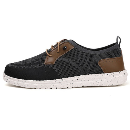 Men's Laceless Canvas Shoes Lightweight Breathable Plus Size Social Casual Men's Shoes