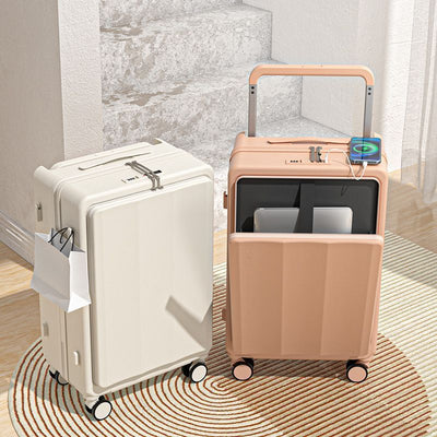 Front Cover Width Draw-bar Luggage Men And Women 20-inch Multifunctional