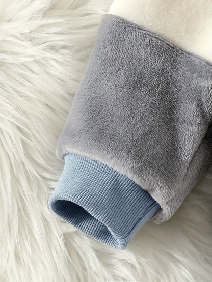 [Stylish Boys' Winter Set] Warm & Stylish Boys' Winter Thickened Pants Set | Casual Two-Piece Outfit for Kids, Perfect for Outdoor