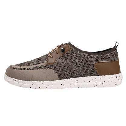 Men's Laceless Canvas Shoes Lightweight Breathable Plus Size Social Casual Men's Shoes