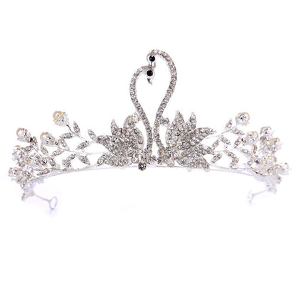 Pearl Cake Decoration Alloy Rhinestone Crown Bridal Accessories
