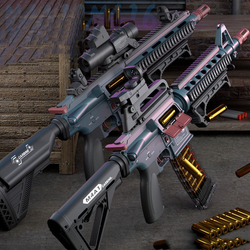 Electric Continuous Shell Throwing Softball Gun Nylon Can Fire Toys