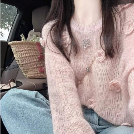 Long-sleeved Women's Loose Slim-fit Floral Top