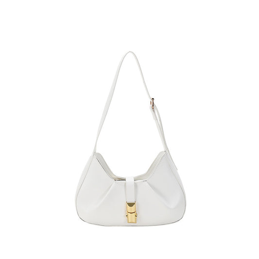 Simple Solid Color Shoulder Small Square Bag Fashion Baguette