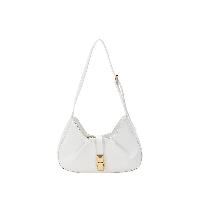 Simple Solid Color Shoulder Small Square Bag Fashion Baguette
