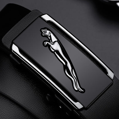Men's Inner Wear Toothless Automatic Buckle Belt Business Casual All-match Trendy Two-layer Cowhide