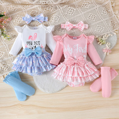 Letter Printing Long-sleeve Jumpsuit Harem Pants Suit Cute