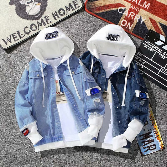 Personality Men's Workwear Denim Jacket