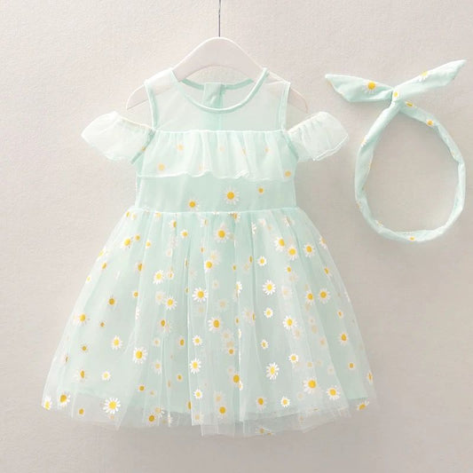 Girls Summer New Little Daisy Princess Dress