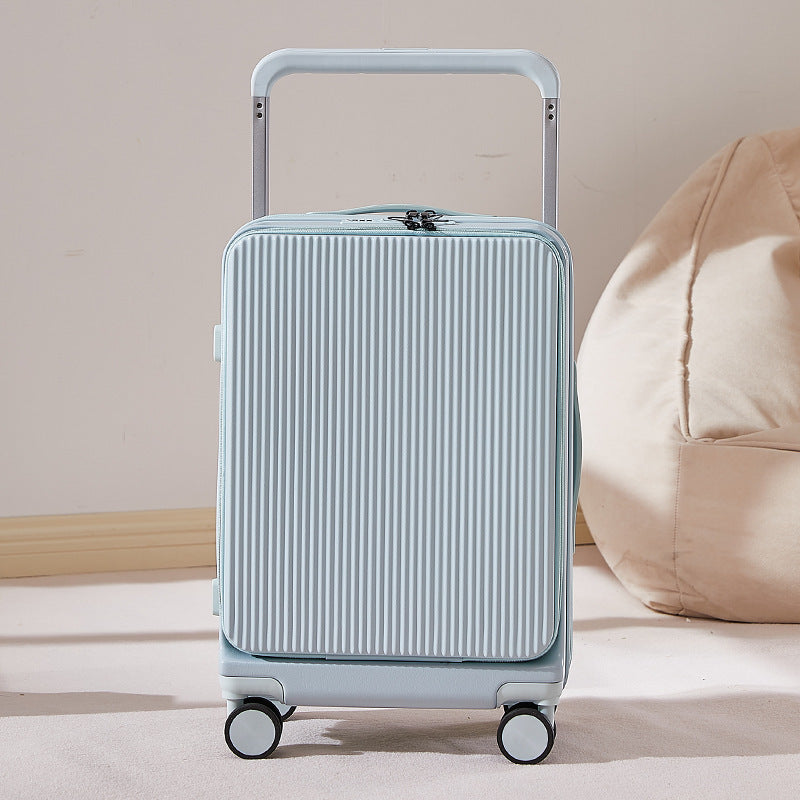 Front Fastening Wide Pull Rod 20-inch Lightweight Luggage