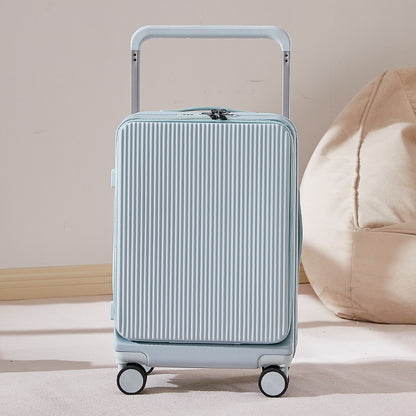 Front Fastening Wide Pull Rod 20-inch Lightweight Luggage