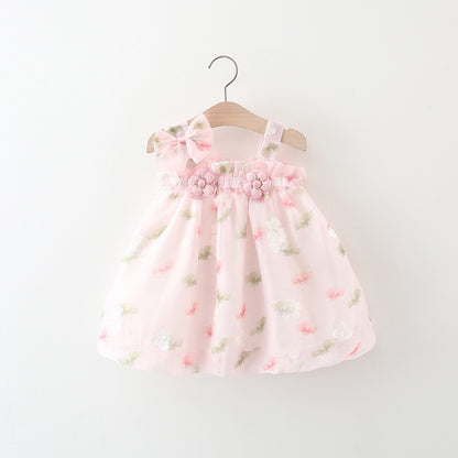 Two SUNFLOWER Suspenders For Girls Dress