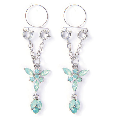 Personalized Zircon Butterfly Adjustable Holiday Nipple Ring Accessories