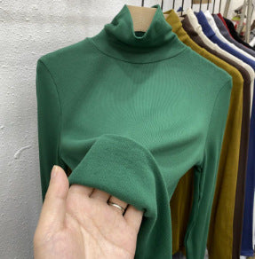 Thickening Inner Wear Skinny Versatile Long Sleeve Thermal Turtleneck Sweater For Women