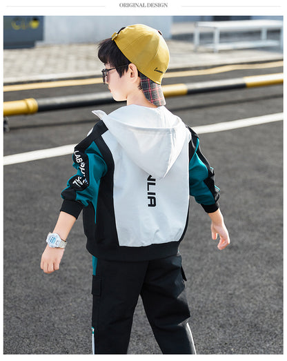 Boys Spring Clothing Sports Jacket Trousers Suit