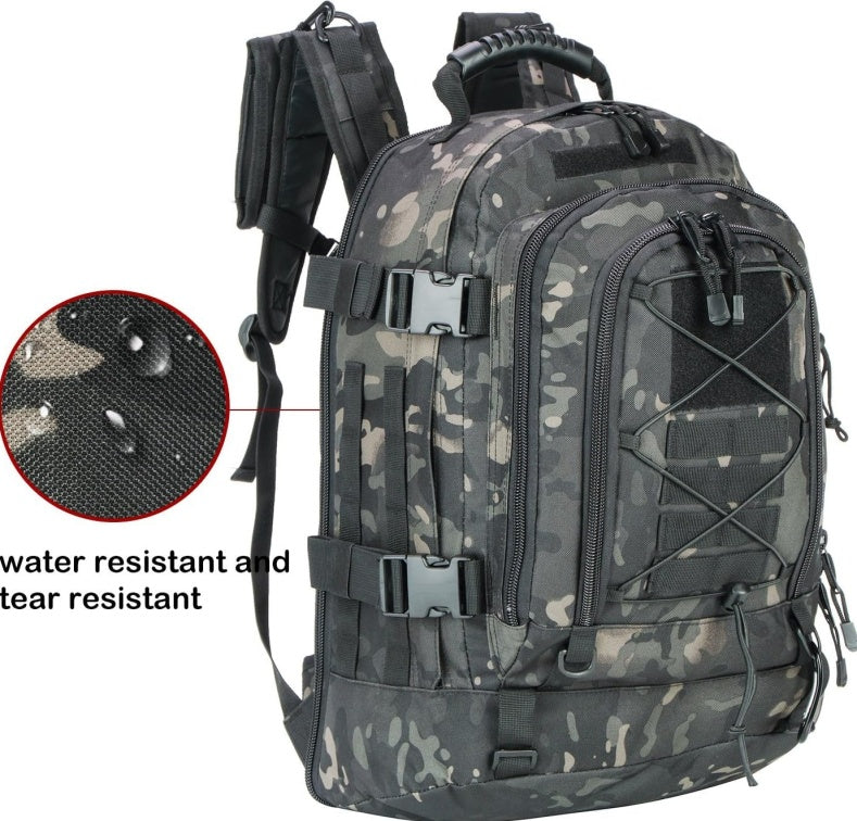 Expandable 40-64L Military Tactical Backpack 3 Day Bag Hiking Gym Sport Camping