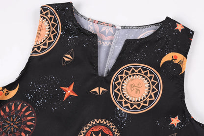 Summer Bohemian Sundress Vintage Sleeveless Women Floral Printed Maxi Long Dress Casual Dress Robe Femme Party Vestido Sarafans