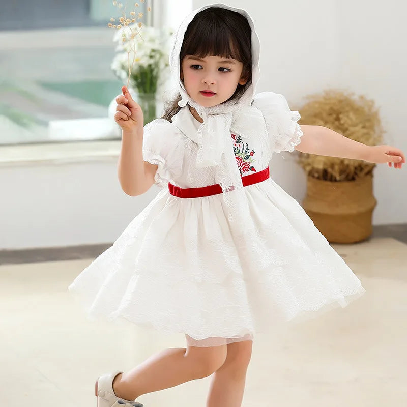 Summer Baby Girls Flower Girl Dresses  Kids Dresses for Girls Eid Dress for Party and Festival Christmas Fashion Sweet Clothes