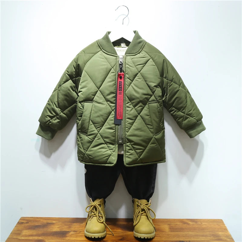 Boys Clothes Warm Winter Girls Coat Kids Jacket Boys Outerwear Thicken Coats Cotton Boy Thicken Baby Clothing For Girl 2-7Y