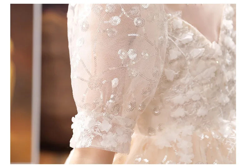 Girl Wedding Evening Party Dresses Kids Formal Dress for Girls Princess Pageant Sequins Long Gown Children Boutique Clothing