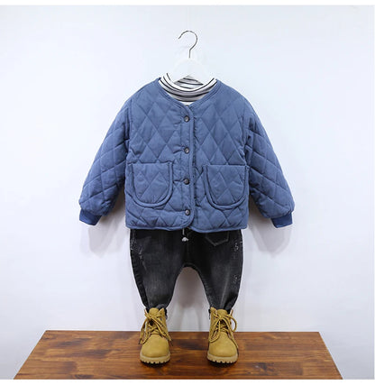 Boys Clothes Warm Winter Girls Coat Kids Jacket Boys Outerwear Thicken Coats Cotton Boy Thicken Baby Clothing For Girl 2-7Y
