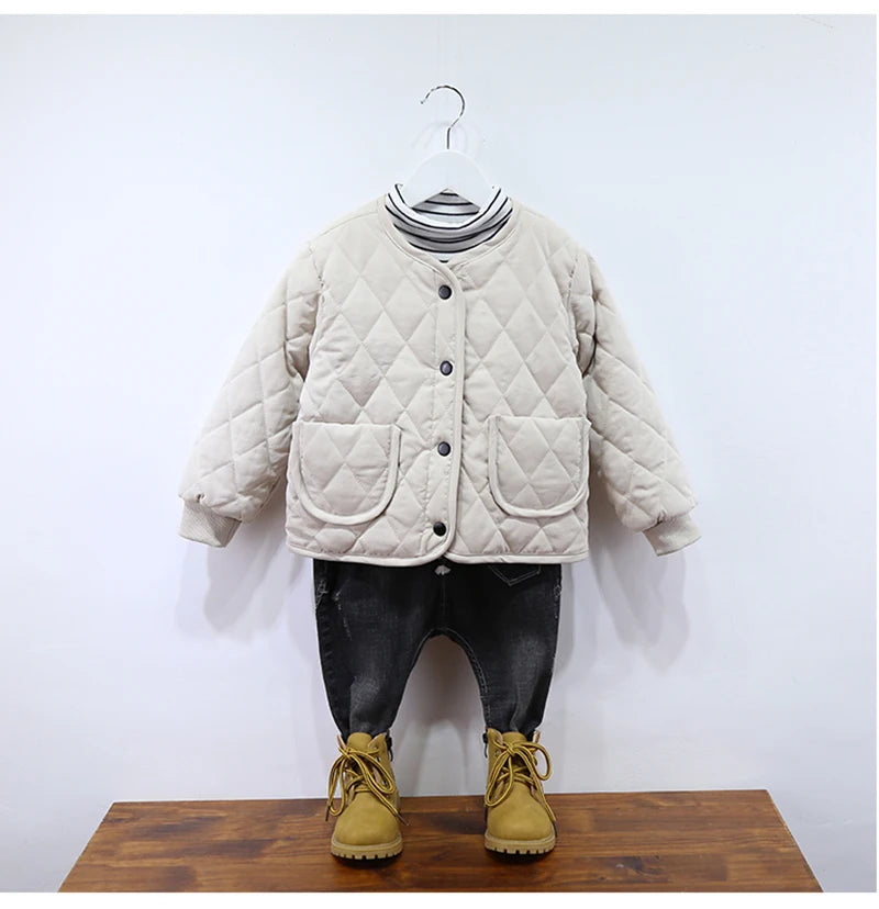 Boys Clothes Warm Winter Girls Coat Kids Jacket Boys Outerwear Thicken Coats Cotton Boy Thicken Baby Clothing For Girl 2-7Y