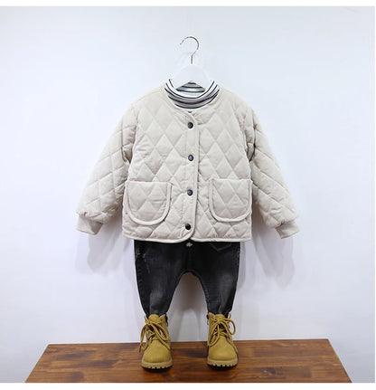 Boys Clothes Warm Winter Girls Coat Kids Jacket Boys Outerwear Thicken Coats Cotton Boy Thicken Baby Clothing For Girl 2-7Y