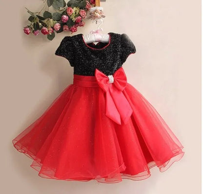 Retail-New Baby Girl Wedding and Party Dresses, Hot white/Red with big Bow Girl's Gorgeous Princess Dress