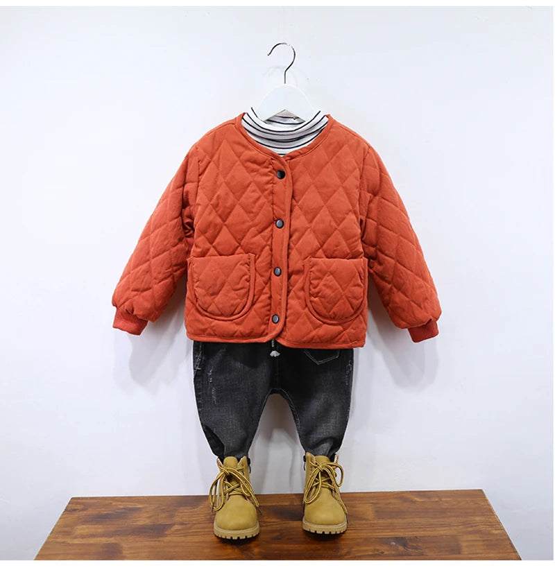 Boys Clothes Warm Winter Girls Coat Kids Jacket Boys Outerwear Thicken Coats Cotton Boy Thicken Baby Clothing For Girl 2-7Y