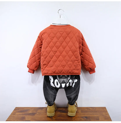 Boys Clothes Warm Winter Girls Coat Kids Jacket Boys Outerwear Thicken Coats Cotton Boy Thicken Baby Clothing For Girl 2-7Y