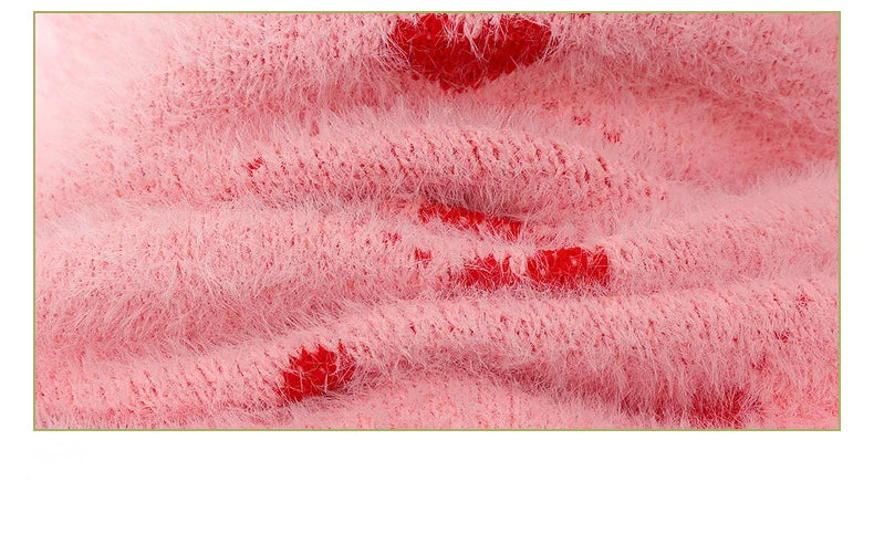 Girls Winter Imitation Mink Fleece Sweater Princess Dress Baby Knit Sweater Baby Winter Foreign Style Hedging Dress