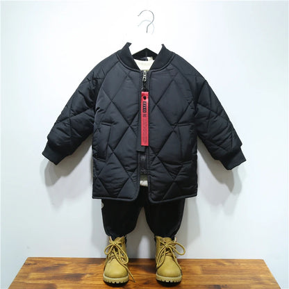Boys Clothes Warm Winter Girls Coat Kids Jacket Boys Outerwear Thicken Coats Cotton Boy Thicken Baby Clothing For Girl 2-7Y