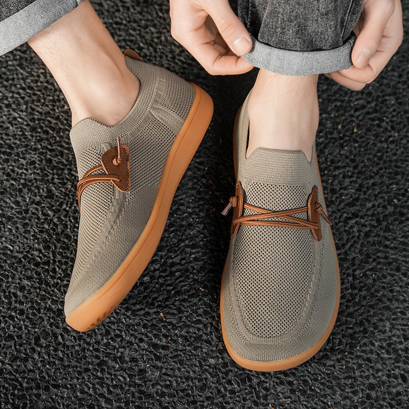 Breathable Mesh Surface Flying Woven Sports Casual Shoes Trendy Running Shoes