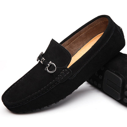 Men's Slip-on Cowhide Business Casual Leather Shoes