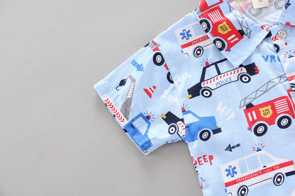 New Summer Baby Boys Clothes Children Fashion Cartoon Shirt Shorts 2Pcs/Set Kids Outfits Toddler Casual Costume Infant Tracksuit