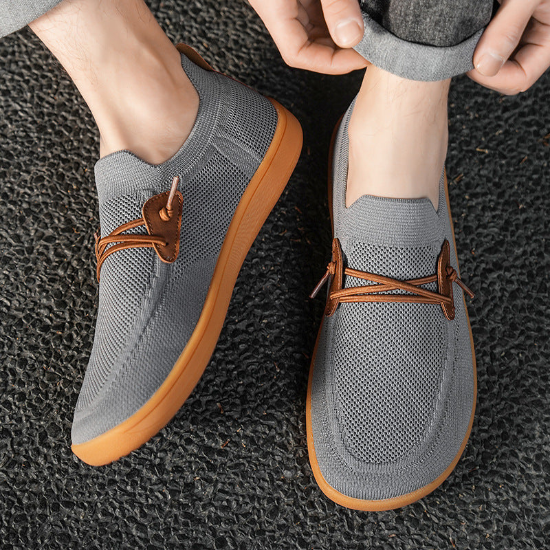 Breathable Mesh Surface Flying Woven Sports Casual Shoes Trendy Running Shoes