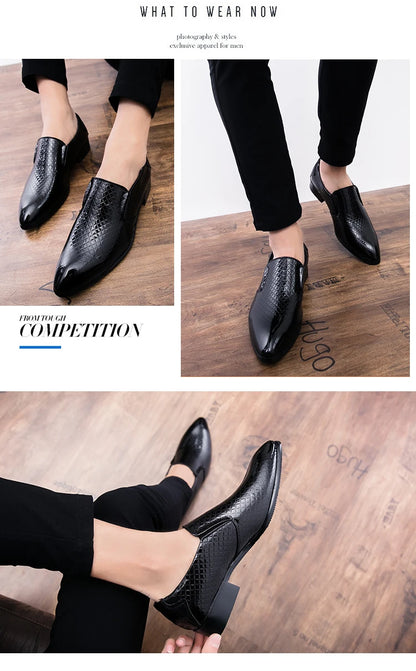 Shoes for men shoes leather shoes business dress shoes all-match casual shock-absorbing wear-resistant footwear large size