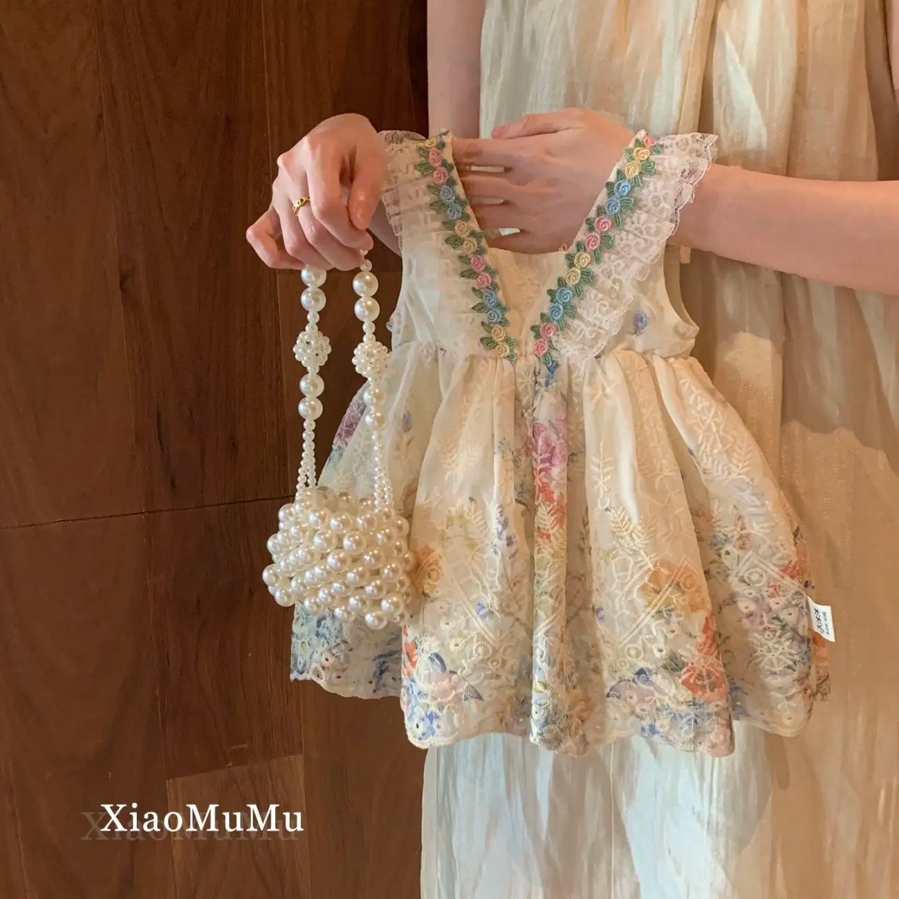 Girls' summer dress 2025 new style children's baby princess western-style French floral vest dress